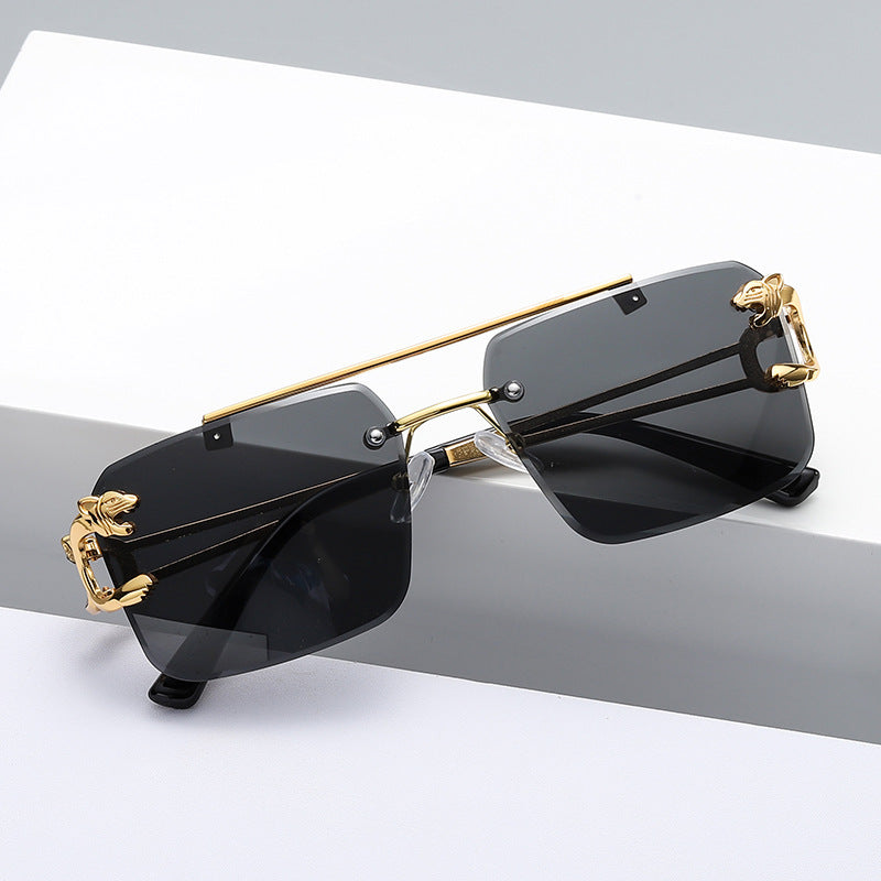 Double Beam Cut Edge Sunglasses - AESTHETIC CHANGES