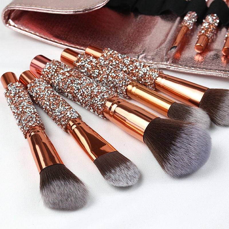 10 Diamond Handle Makeup Brushes - AESTHETIC CHANGES